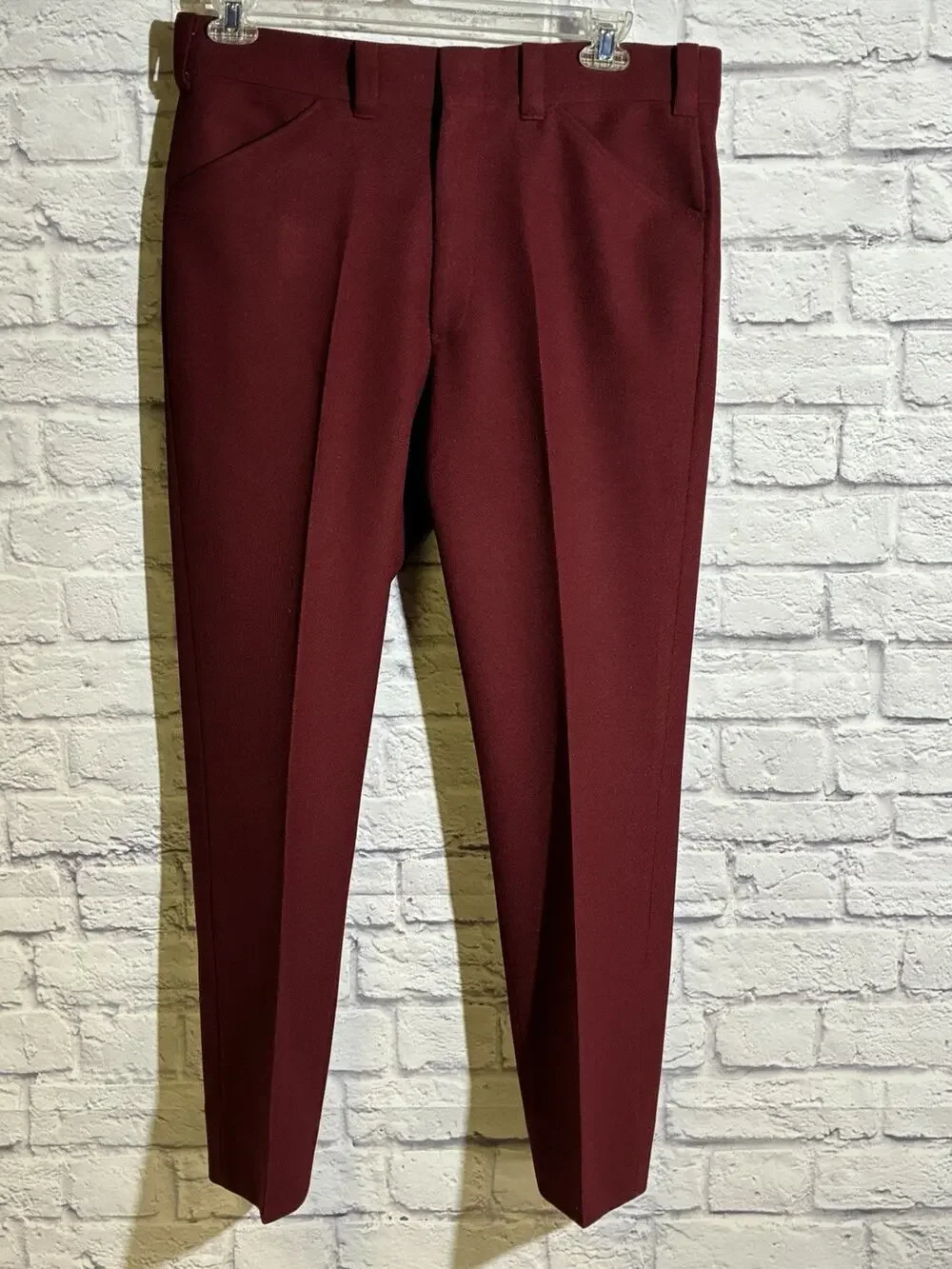 Vintage Richman Brothers Burgundy Slacks Disco Dura-Press 36x30 Men’s
